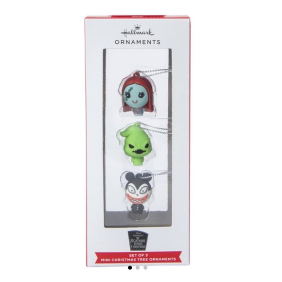 New! Hallmark Mini Christmas Ornaments (The Nightmare Before Christmas Oogie, Sa - Picture 1 of 3